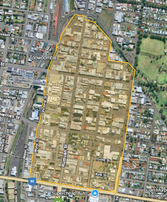 Central traffic area map