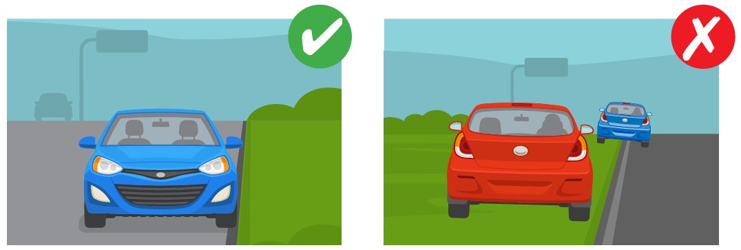 Always park on the road or in designated areas. Don’t park on the nature strip or obstruct a footpath/cycleway.