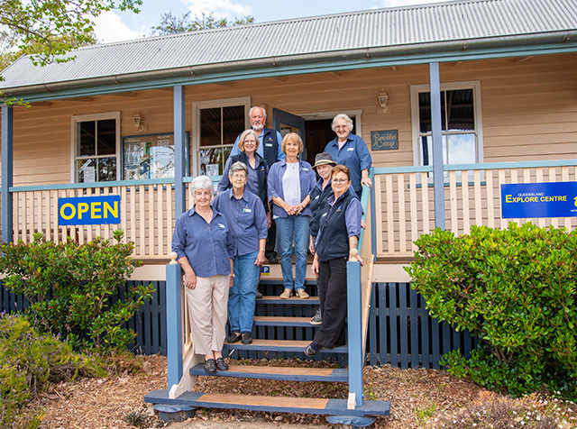 Volunteers outside Hampton Visitor Information Centre