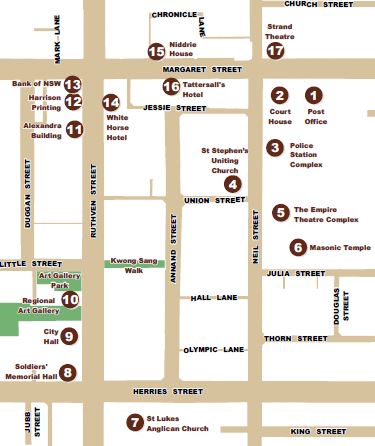 Cultural and legal precinct walk map