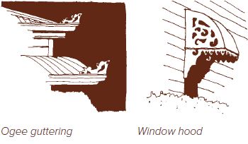 Guttering and hood window styles