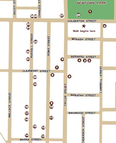Newtown historic walk map