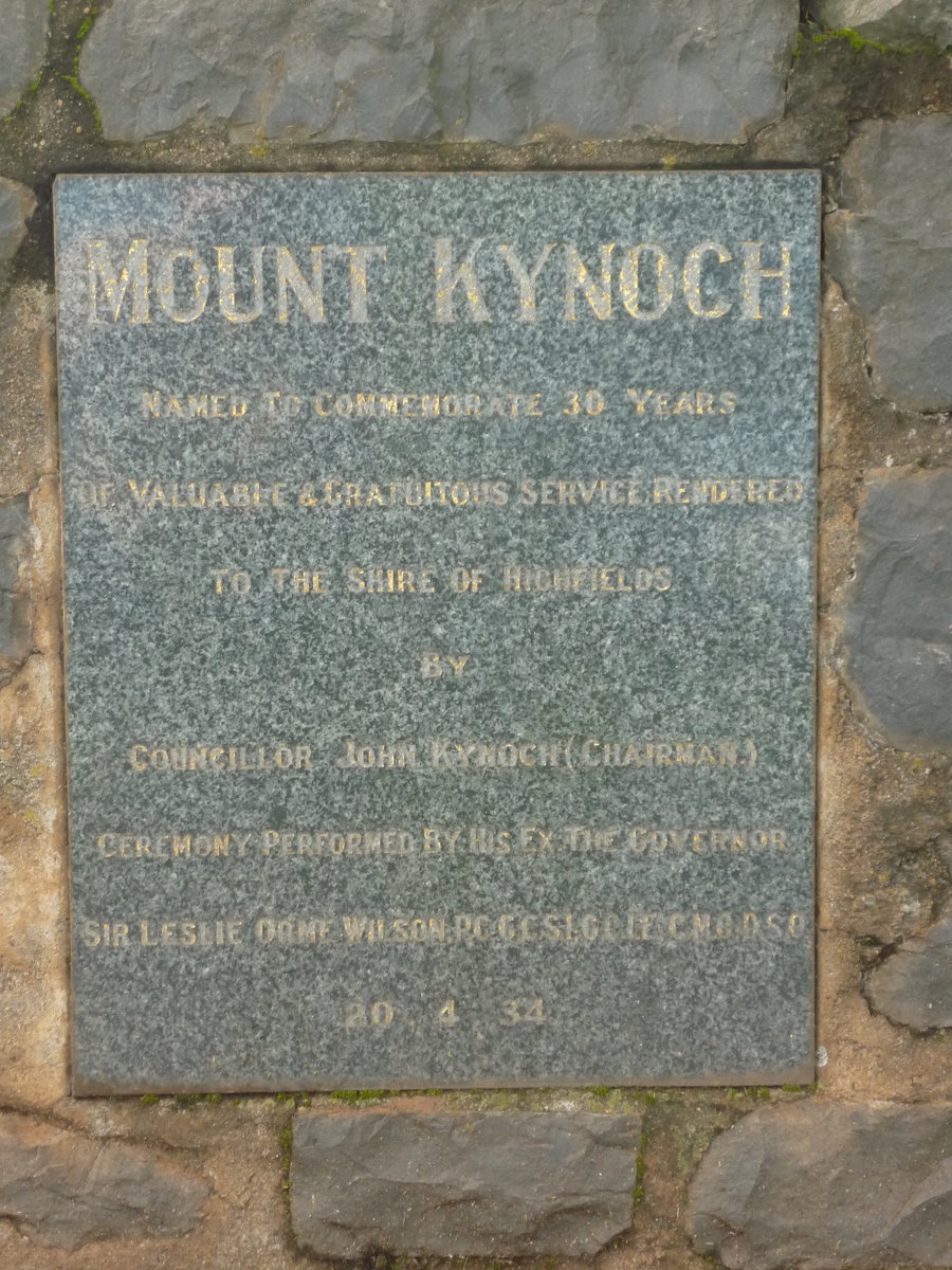 Mt kynoch plaque