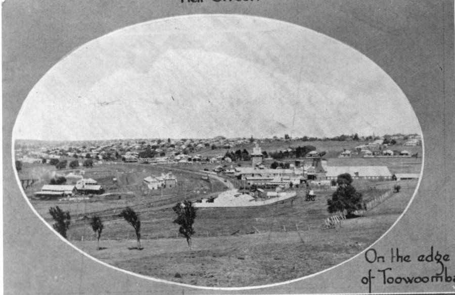 Black and white photo of Black Gully