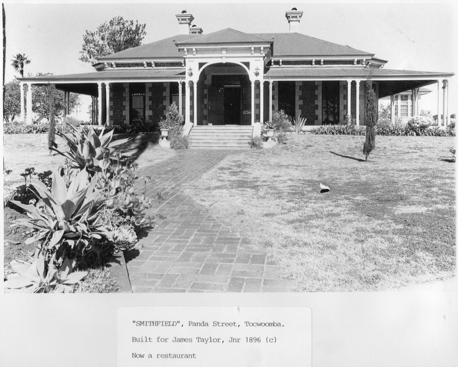 Black and white historic photo of smithfield house