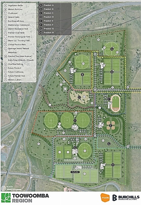 Toowoomba Region Sport Precinct Large Map