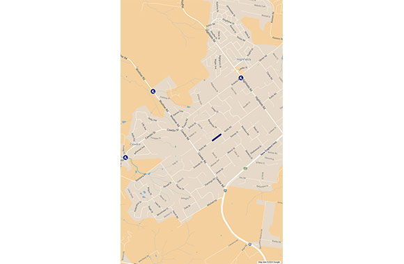 Ma pof Highfields Streets