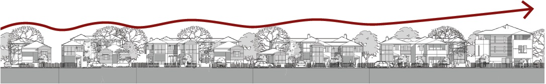scale and massing arrow up