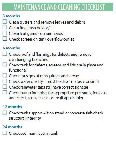 maintenance cleaning checklist