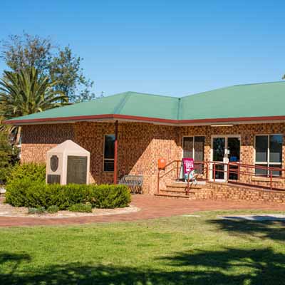 Millmerran Library photo of external entry.