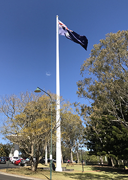 The Q150 flagpole Picnic Point Square Toowoomba small