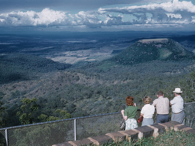 View from lower level of lookout terrace 1959
