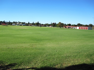 Large grass sporting field at Captain Cook Recreation Reserve Wilsonton