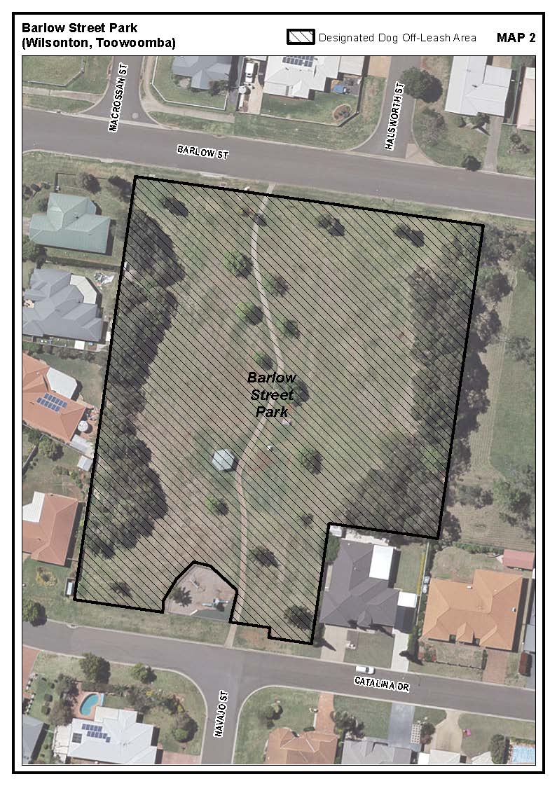 Barlow Street Park dog off-leash map