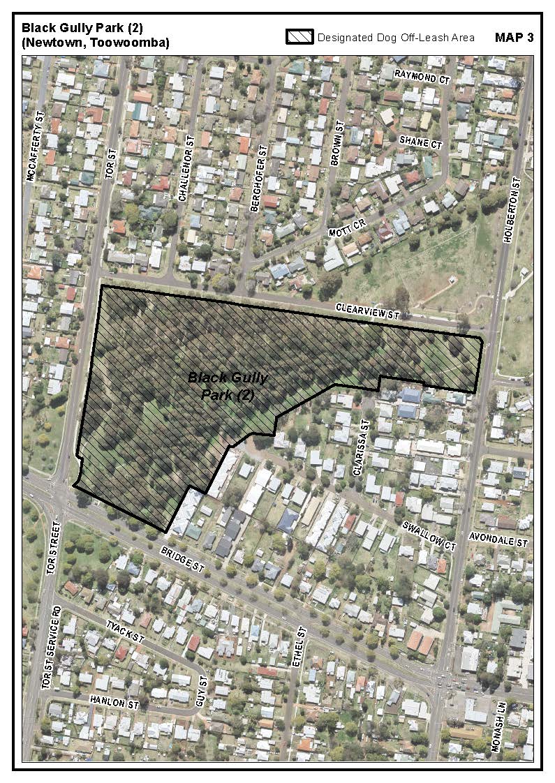 Black Gully Park 2 dog off-leash area map