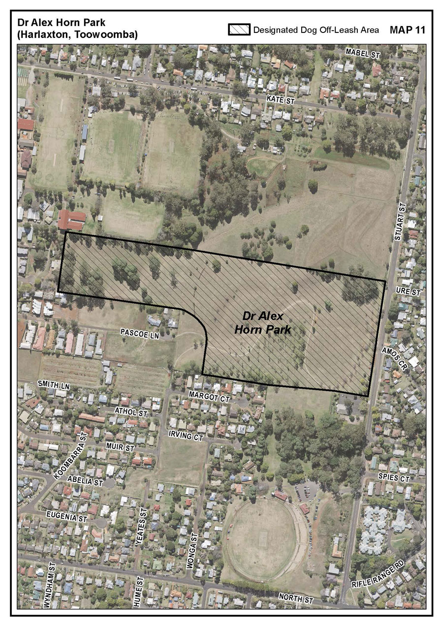 Dr Alex Horn park dog off leash map