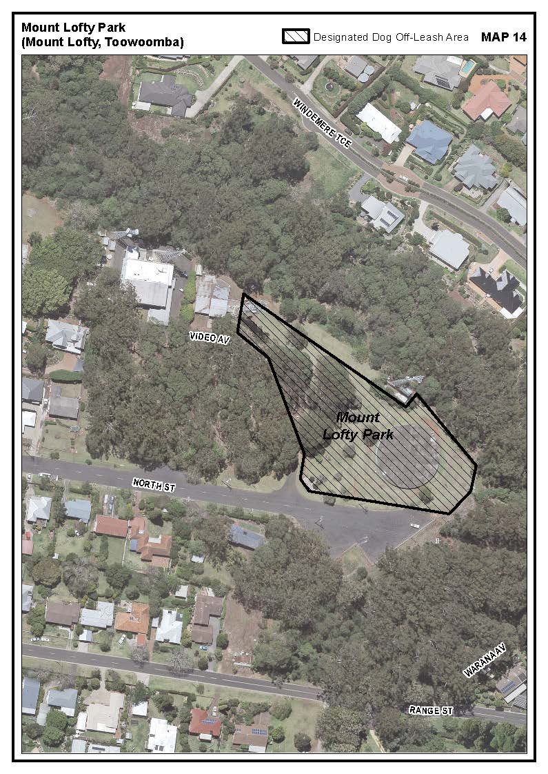Mount Lofty Park dog off-leash area map