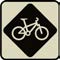 Bike in black diamond icon