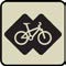 Bike in black double diamond icon