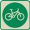 Bike in green circle icon