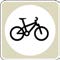 Bike in white circle icon