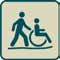 Figure in wheelchair icon