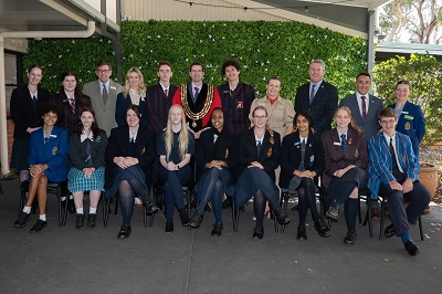 Mayoral Youth leaders morning tea participants.