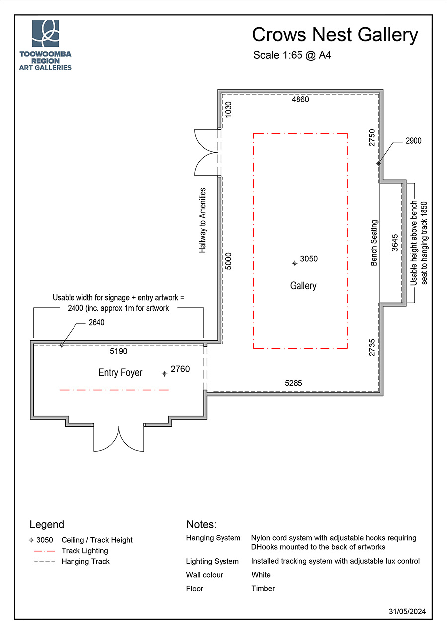 crows nest gallery floor plan